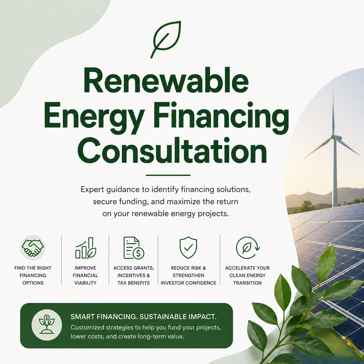 Renewable Energy Financing Consultation