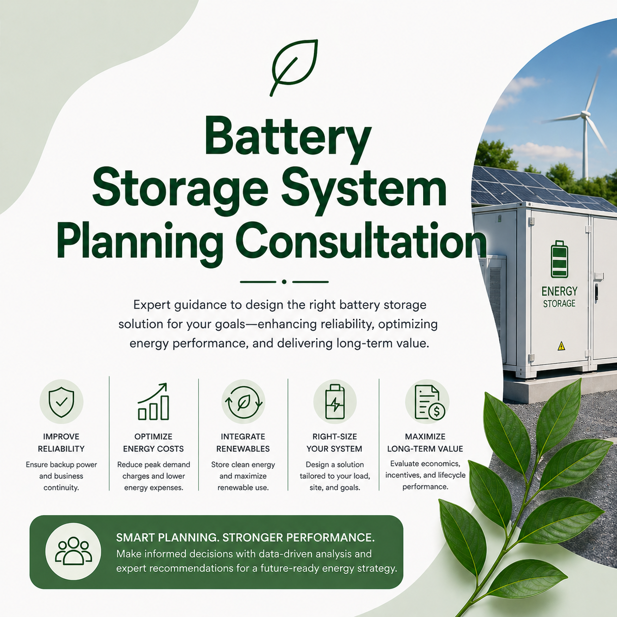 Battery Storage System Planning Consultation